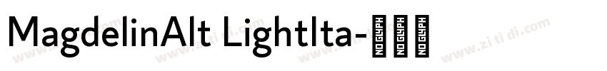 MagdelinAlt LightIta字体转换